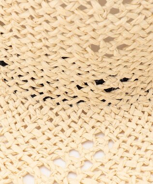 23区 ペーパーリボン ハット ベージュ系