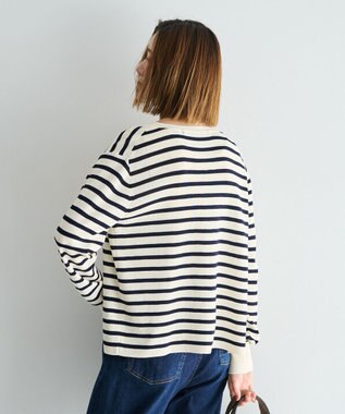 YECCA VECCA [UVカットマシンウォッシャブル]アンサンブルニット Border