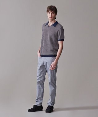 J.PRESS MEN 【HTBRID LINEN】スキッパーニット ポロシャツ ネイビー系1