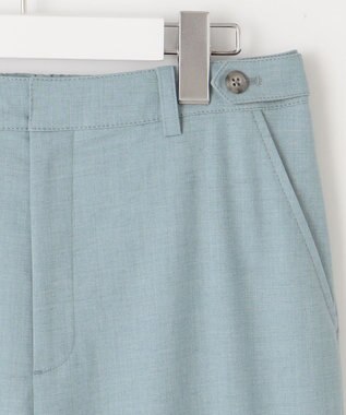 J.PRESS LADIES S 【洗える】ストレッチ テーパード パンツ スカイブルー系