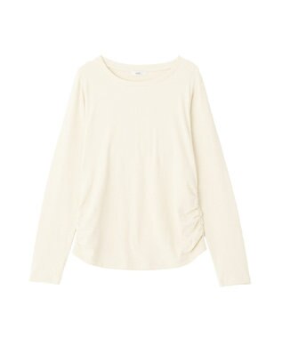 earth music&ecology サイドギャザープルオーバー Ivory