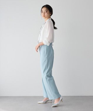 YECCA VECCA サイドベルテッドハイウエストパンツ Navy