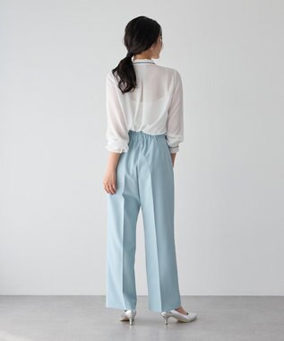 YECCA VECCA サイドベルテッドハイウエストパンツ Navy