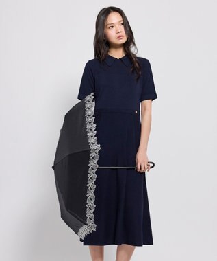 TOCCA 【晴雨兼用】DANCING RIBBON UMBRELLA 折り畳み傘 収納バッグ付き ブラック系