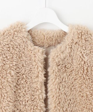 Feroux プードルファー ジレ ベージュ系