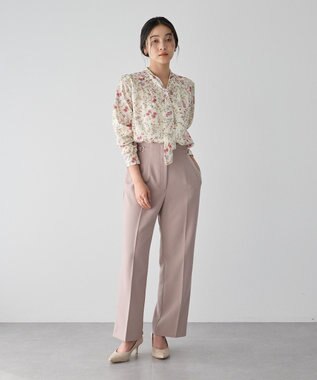 YECCA VECCA サイドベルテッドハイウエストパンツ Navy