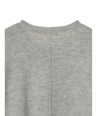 Green Parks ｆｕｗａっとメランジ袖リブ長めニットプルオーバー Light Gray