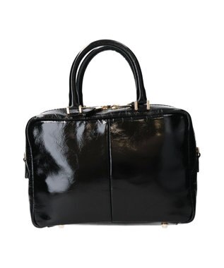 INTER-CHAUSSURES 【CHRISTIAN VILLA】センターシームハンドバッグ ブラック