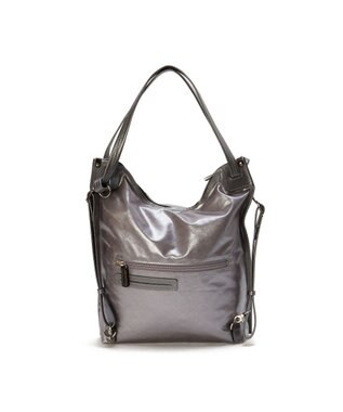 PELLE BORSA 3Way リュック/クロスボディ/ショルダー ミディバッグ Alive アライブ 4319 ガンメタ
