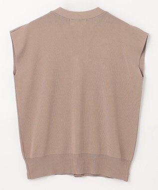 ANY 【洗濯機可】パールポイントフレンチスリーブニット モカ