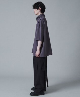 WEGO ドロストスーパーBIGハーフジップT（S） ダークグレー