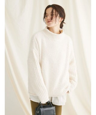 CRAFT STANDARD BOUTIQUE バスケットモールスタンドネックプルオーバー Ivory