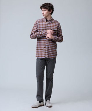 J.PRESS MEN テンセルミックスコットンネルシャツ / B.D. グレー系3