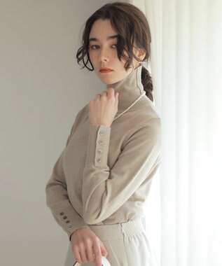 組曲 S ニューシックタートル ニット ベージュ系