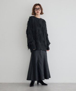 YECCA VECCA レザーライクマーメイドスカート Black