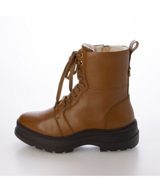MODE ET JACOMO <carino>厚底レースアップブーツ キャメル