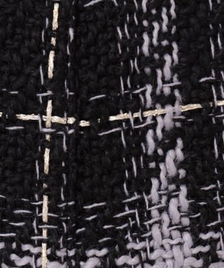 ANY SIS S ファジーチェック ミニスカート ダークネイビー系