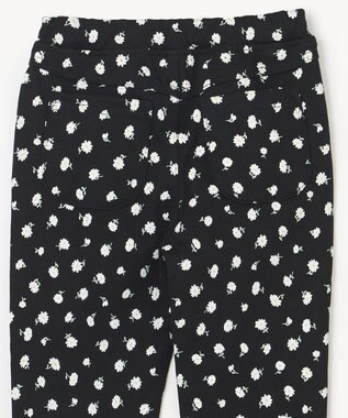 ANY KIDS 総柄 カット パンツ ブラック×花柄