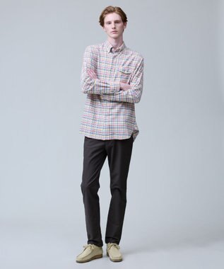 J.PRESS MEN テンセルミックスコットンネルシャツ / B.D. ホワイト系3