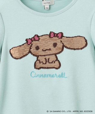 ANY KIDS 【any FAM×サンリオキャラクターズ】ミラクルスパンコール長袖Tシャツ ミント×シナモロール