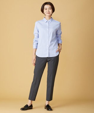 J.PRESS LADIES L 【洗える】アルガンシルク テーパード パンツ グレー系