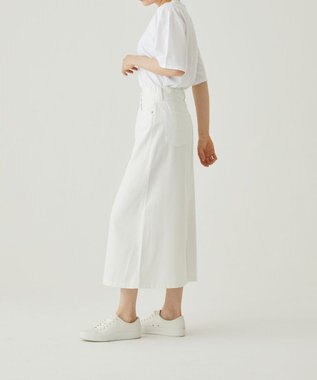caqu FS 4/5丈 デニムスカート white