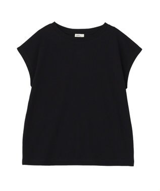 earth music&ecology 【遮熱・接触冷感・UVカット】フレンチスリーブTシャツ Black