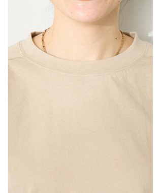 CRAFT STANDARD BOUTIQUE ヴィンテージ風天竺 ショルダーギャザーチュニック Gray Beige