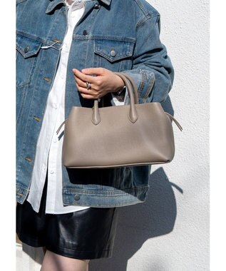style code 【 通勤 可能】[Lyrss/リルス] 2WAY エレガント レザーハンドバッグ グレージュ