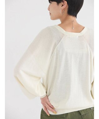 AMERICAN HOLIC 袖ボリュームショートニットカーディガン Ivory