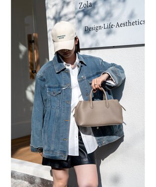 style code 【 通勤 可能】[Lyrss/リルス] 2WAY エレガント レザーハンドバッグ グレージュ