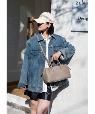 style code 【 通勤 可能】[Lyrss/リルス] 2WAY エレガント レザーハンドバッグ グレージュ