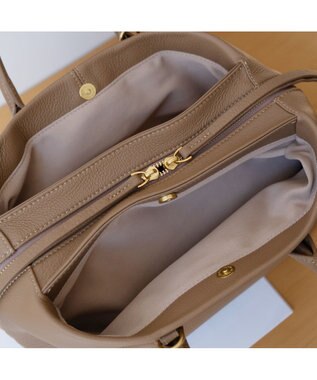 style code 【 通勤 可能】[Lyrss/リルス] 2WAY エレガント レザーハンドバッグ ベージュ