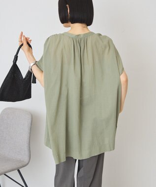 AMERICAN HOLIC フレンチスリーブスキッパーブラウス Khaki