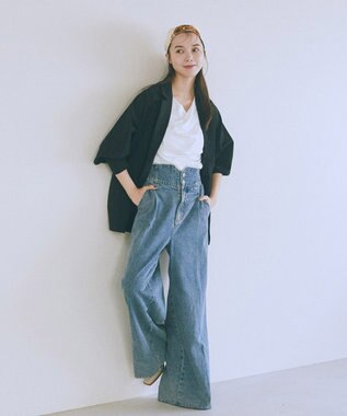 earth music&ecology シアードルマンジャケット Black