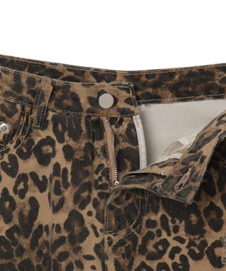 WEGO ダメージレオパードミニスカパン ベージュ