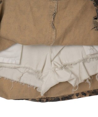 WEGO ダメージレオパードミニスカパン ベージュ