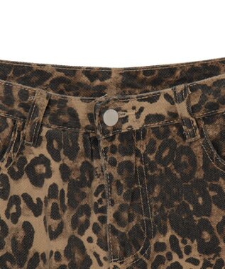WEGO ダメージレオパードミニスカパン ベージュ
