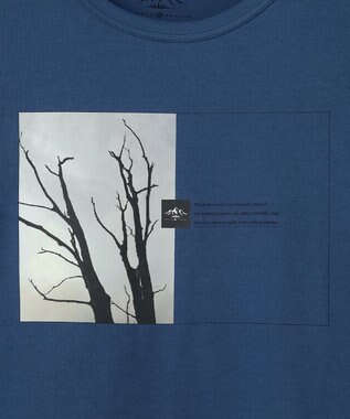 JOSEPH ABBOUD MOUNTAIN 【秋カラー/JAPANファブリック/吸水速乾】プレーティング天竺  アウトドアフォト Tシャツ ネイビー系
