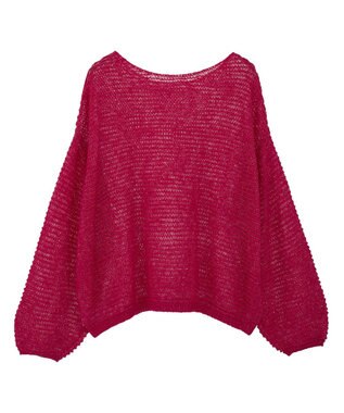 earth music&ecology ふんわりシアープルオーバー Red