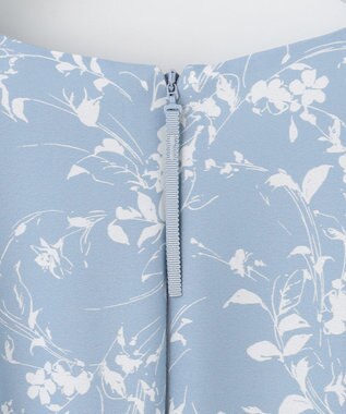 自由区 【XSサイズ～/洗える】グラデーションフラワープリント ワンピース スカイブルー系5