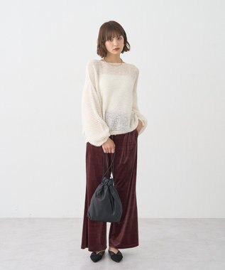 earth music&ecology ふんわりシアープルオーバー Ivory