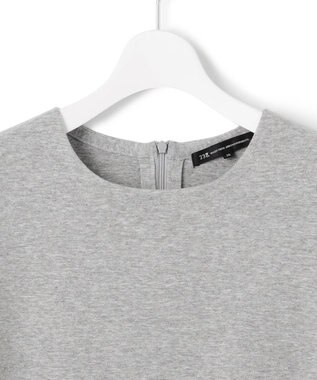 23区 S 【WEB&一部店舗限定カラーあり/洗える】ミラノリブ バイカラーニットワンピース ライトグレー×ラベンダー