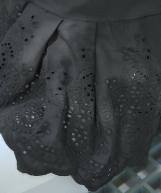 Tiaclasse 【洗える】刺繍レースドッキングカットソートップス チャコールグレー