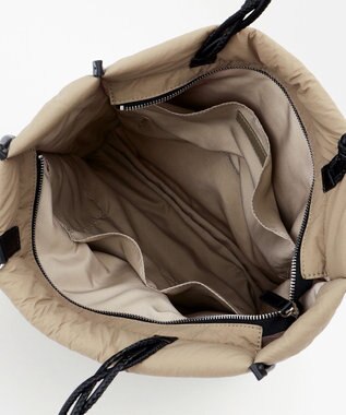 united bamboo 【辺見えみりさんコラボ】パデッドトートバッグ ベージュ系