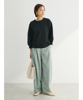 Green Parks 前後２ＷＡＹ　７分袖ハイゲージカーディガン Black