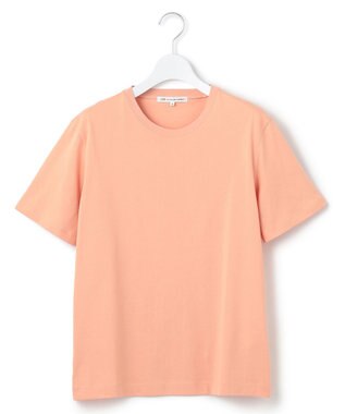 23区 L 【洗える】コンパクトヤーン スムース Tシャツ オレンジ系