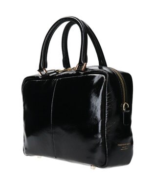 INTER-CHAUSSURES 【CHRISTIAN VILLA】センターシームハンドバッグ ブラック