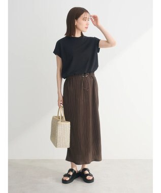 Green Parks プリーツドッキングフレンチワンピース Khaki