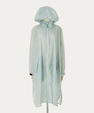 MOONBAT POLO RALPH LAUREN(ポロ ラルフローレン) ポロポニー レインコート ライトウェイト レインポンチョ  無地 フード 収納袋 レディース ライトグレー